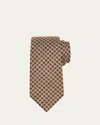 Kiton Men's Houndstooth-woven Silk 7-fold Tie In Multi