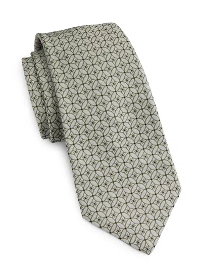 Kiton Men's Interlocking Circles Silk Tie In Green