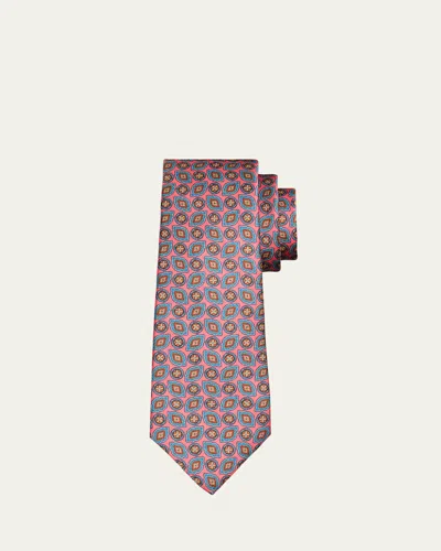 Kiton Men's Intricate Medallion Silk Tie In Multi