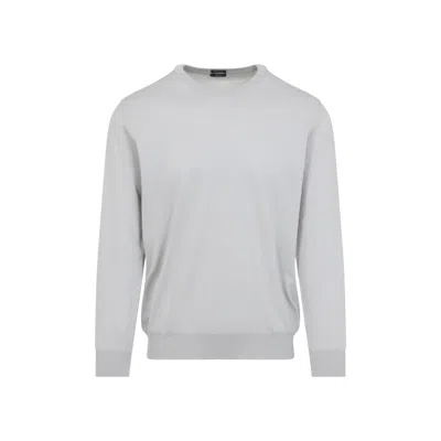 Kiton Crewneck Knit Sweater In Grey