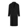 Kiton Dark Grey Tib Virgin Wool Coat In Gray