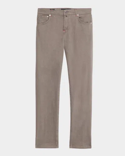 Kiton Men's Kurabo Straight Fit Five-pocket Pants In Brown
