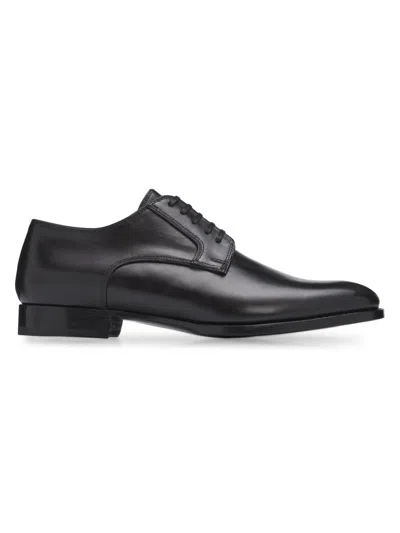 Kiton Men's Leather Derbys In Black