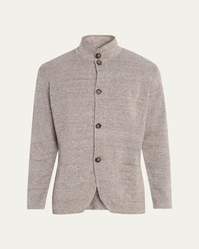 Kiton Men's Linen Blend Spagna Jacket In Multi