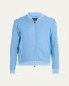 Kiton Zip-front Bomber Jacket In Blue