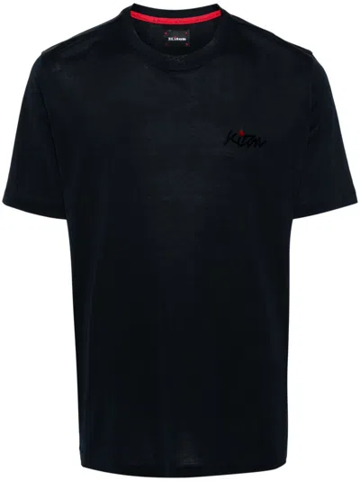 KITON MEN'S LOGO COTTON T-SHIRT