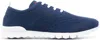 Kiton Dark Blue Low-top Sneakers In Blue