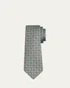 Kiton Men's Medallion Silk 7-fold Tie In Multi