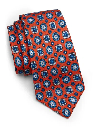 Kiton Men's Medallion Silk Tie In Multi