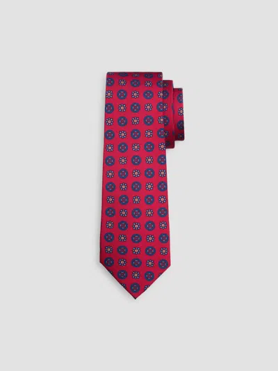 Kiton Men's Medallion Silk Tie In Red