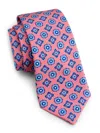 Kiton Men's Medallion-print Silk Tie In Multi