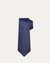 Kiton Men's Silk Micro-houndstooth Seven-fold Tie In Blue