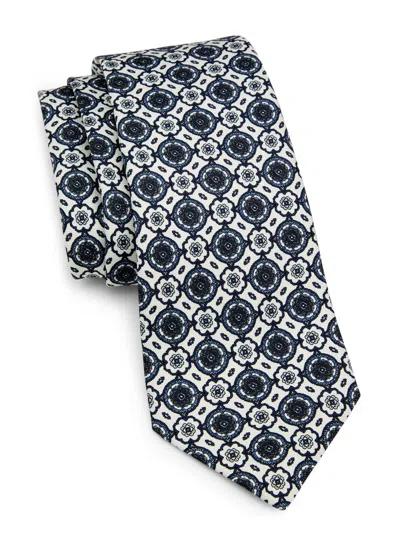 Kiton Men's Mosaic-print Silk Tie In Multi