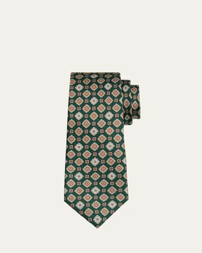 Kiton Men's Multi-medallion Silk Tie