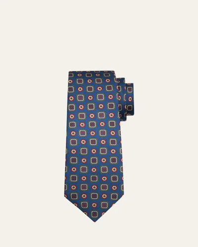 Kiton Men's Multi-medallion Silk 7-fold Tie In #n/a