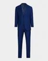 Kiton Men's Narrow Stripe Wool Suit In Blue