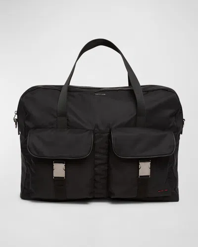 Kiton Men's Nylon Duffel Bag In Black