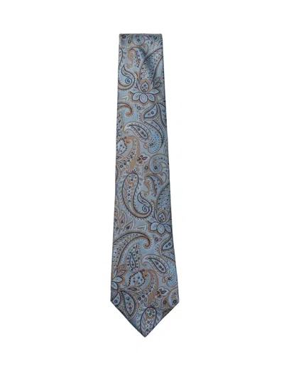 Kiton Men's Paisley Silk Tie In Blue Mix In Multi