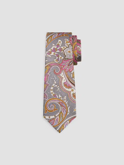 Kiton Men's Paisley Silk Tie In Pink