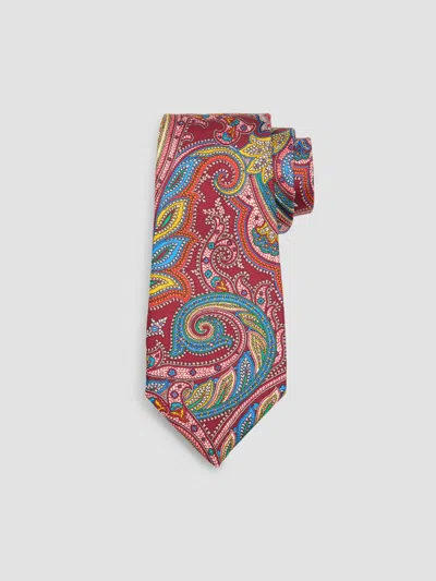 Kiton Men's Paisley Silk Tie In Red