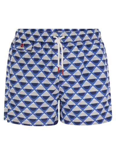 Kiton Men Patterned Beach Boxers In Multicolor