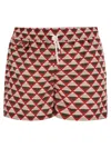 Kiton Patterned Beach Boxers In Multicolor