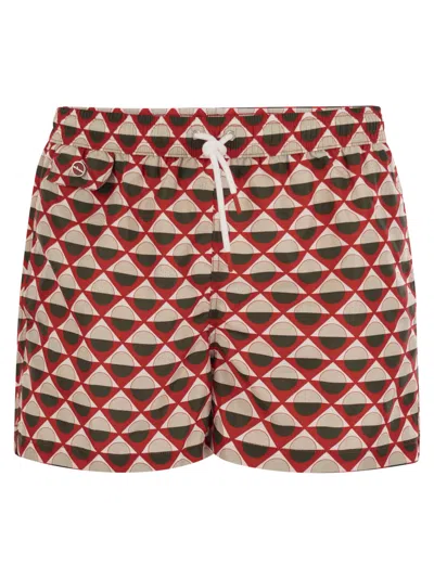 Kiton Men Patterned Beach Boxers In Multicolor