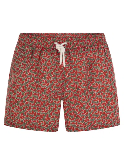 Kiton Men Patterned Beach Boxers In Red