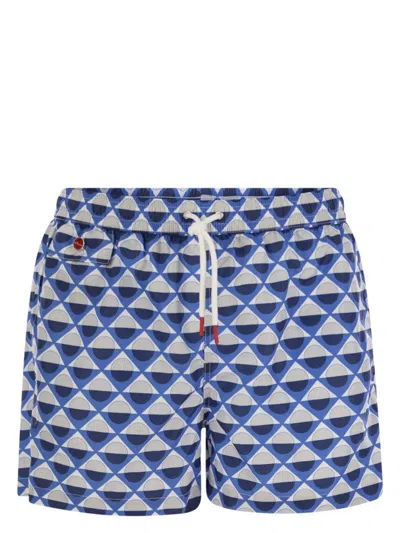 KITON MEN'S PATTERNED BEACH BOXERS