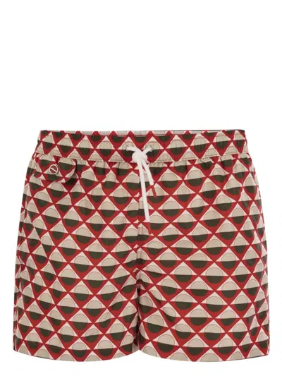 KITON MEN'S PATTERNED BEACH BOXERS