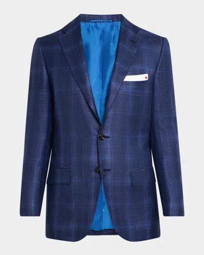 Kiton Men's Plaid Sport Coat In Navy