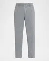 Kiton Men's Pleated Straight-fit Pants In Gray