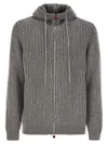 Kiton Men's Plush Cut Cashmere Jacket In Gray