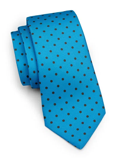 Kiton Men's Polka Dot Silk Tie In Blue