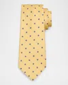 Kiton Men's Polka Dot Silk Tie In Ylw