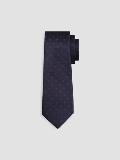 Kiton Men's Polka Dot Woven Silk Tie In Navy