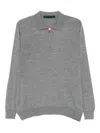 Kiton Grey Wool Pole In Gray