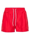 Kiton Drawstring-waist Swim Shorts In Red