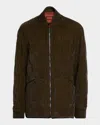 Kiton Men's Quilted Bomber Jacket In Brown