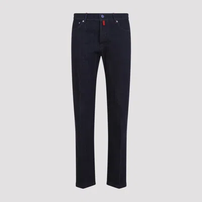 Kiton Men's Regular & Straight-leg Cotton Pants In Blue