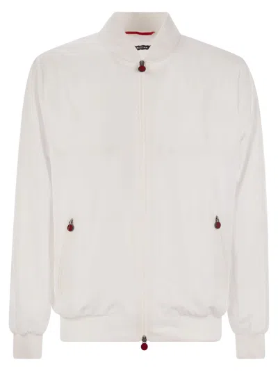 Kiton Zip-up High-neck Jacket In White