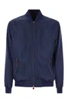 Kiton Polyester Jacket In Night Blue