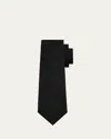Kiton Men's Silk 7-fold Tie, Black In Black