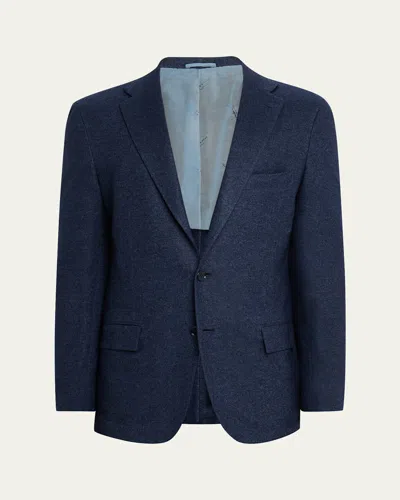 Kiton Men's Silk And Cashmere Jersey Single-breasted Sport Coat In Blue