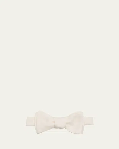 Kiton Men's Silk Bow Tie In Wht