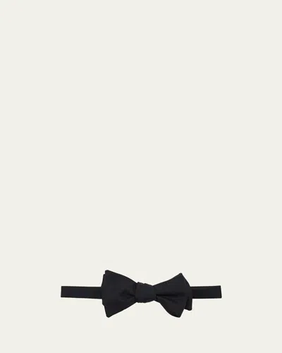 Kiton Men's Silk Butterfly Bow Tie In Navy