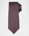Kiton Men's Silk Geometric Jacquard Seven-fold Tie In Brown