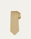 Kiton Men's Silk Micro-floral 7-fold Tie In Multi