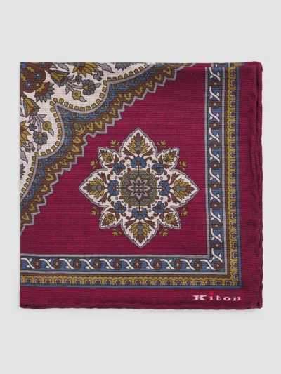 Kiton Men's Silk Pocket Square In Pink