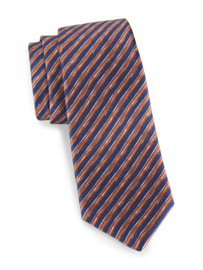 Kiton Men's Silk Striped Tie In Neutral